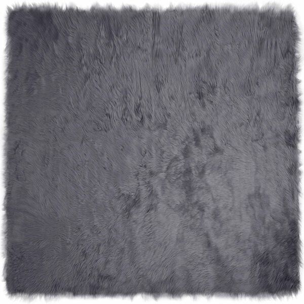 vidaXL Tapis en fausse Tafalla Anthracite 160 x 160 cm Polyester