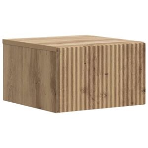 vidaXL Cabinet de chevet mural Ch&ecirc;ne artisanal 33 x 34,5 x 20 cm
