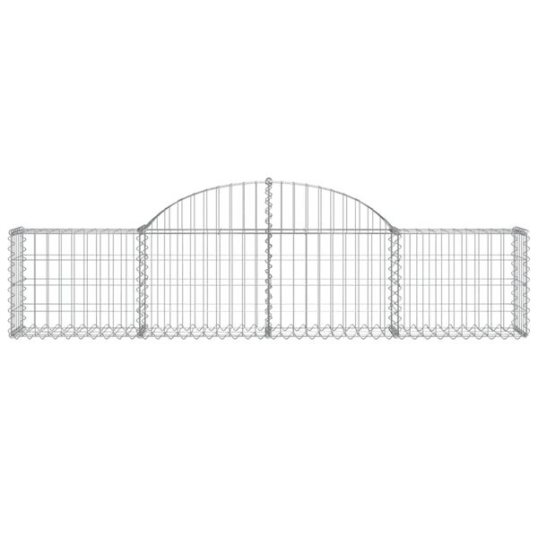 vidaXL Paniers à gabions arqués 12 pcs 200x30x40/60 cm Fer galvanisé