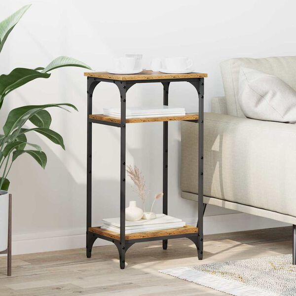 vidaXL Table d'appoint Bois Ancien 40 x 30 x 75 cm Bois d'ing&eacute;nierie