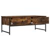 vidaXL Table basse chêne fumé 101x49x39,5 cm bois d'ingénierie