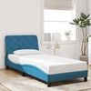 vidaXL Cadre de lit sans matelas bleu 90x200 cm velours