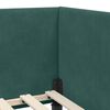vidaXL Cadre de lit d'angle Vert foncé 90 cm x 200 cm Velours
