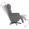 vidaXL Fauteuil inclinable avec repose-pieds gris similicuir