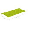 vidaXL Balancelle avec coussin vert vif 120 cm Bois de teck solide