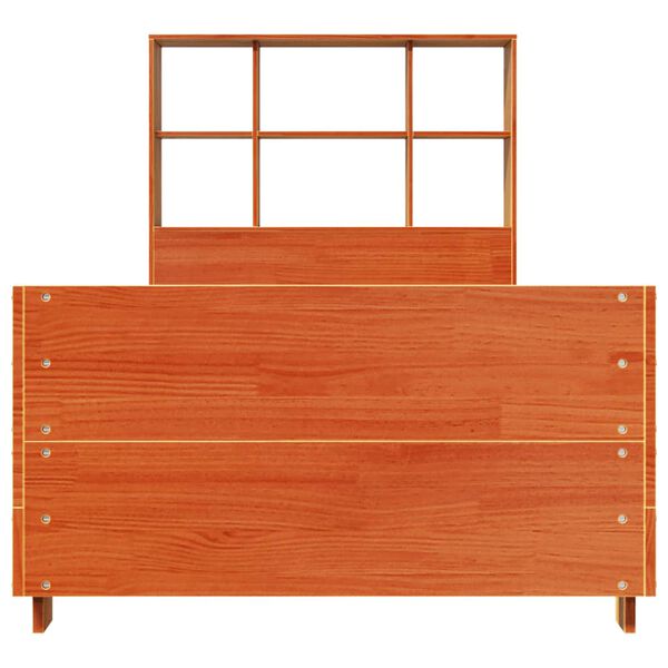 vidaXL Cadre de lit sans matelas cire marron 90x190 cm bois pin massif