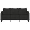 vidaXL Canap&eacute; &agrave; 3 places Noir 180 cm Tissu