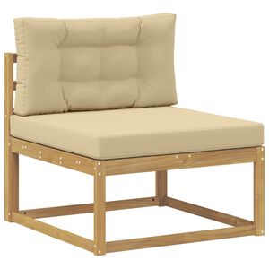 vidaXL Sofa de milieu ext&eacute;rieur Polyester Blanc