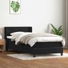 vidaXL Sommier &agrave; lattes de lit avec matelas noir 80x220 cm velours