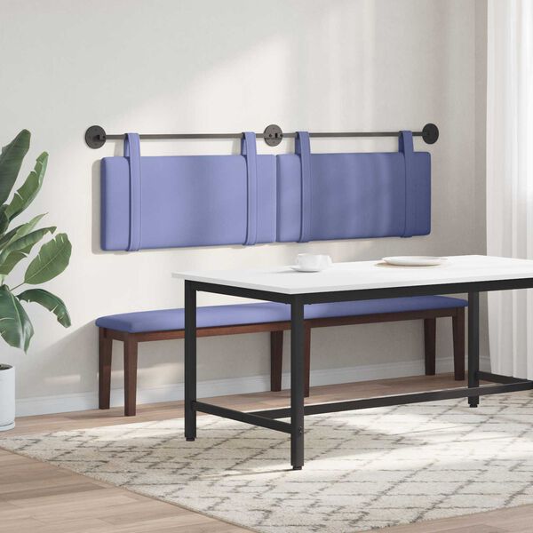 vidaXL T&ecirc;te de lit suspendue Uni Bleu denim 170 x 55 x 5 cm tissu