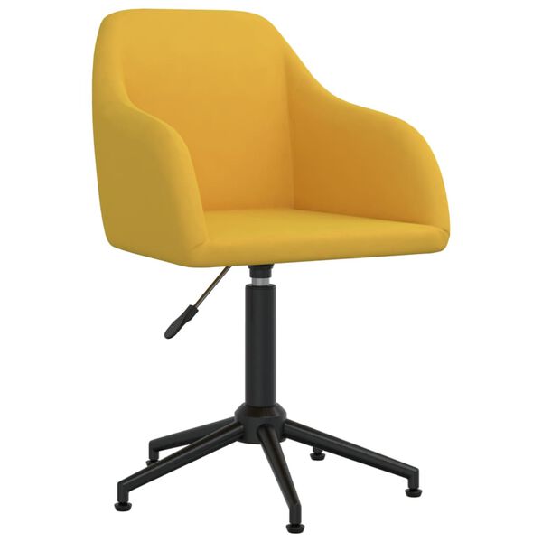 vidaXL Chaises pivotantes &agrave; manger lot de 6 jaune velours