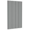 vidaXL Panneau de toiture 12 pcs Gris 80 x 45 cm Acier galvanis&eacute;
