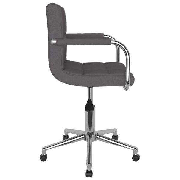 vidaXL Chaise pivotante de salle à manger Taupe Tissu