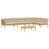 vidaXL Salon palette de jardin avec coussins 5pcs bois d'acacia massif