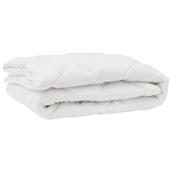 vidaXL Duvet toutes saisons avec oreiller 3 pcs Blanc Microfibre