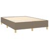 vidaXL Sommier &agrave; lattes de lit et matelas et LED Taupe 140x190cm Tissu