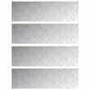 vidaXL Nez de marche 4 pc 100 x 30 cm Argent&eacute; Aluminium Rectangulaire