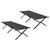 vidaXL Lit de camping pliant 2 pc Noir 210 x 80 x 46 cm Tissu Oxford