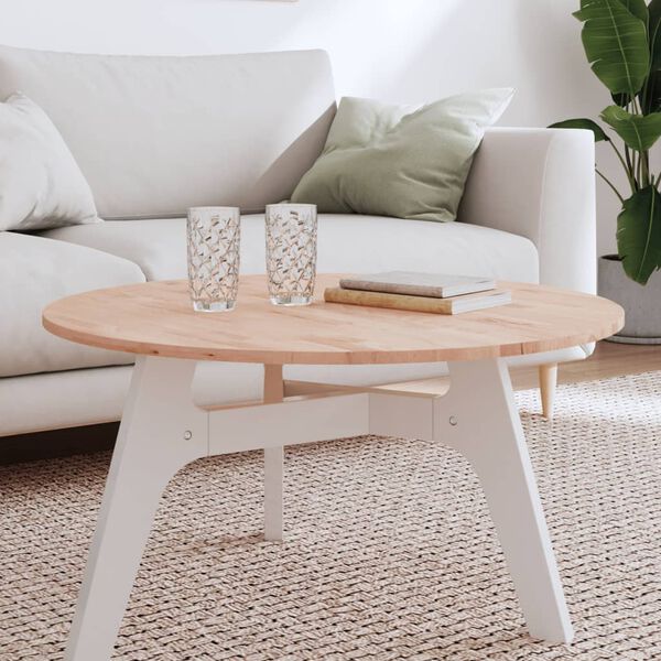vidaXL Dessus de table &Oslash;80x1,5 cm rond bois massif de h&ecirc;tre