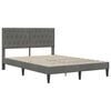 vidaXL Cadre de lit avec matelas Gris fonc&eacute; 120 x 190 cm Velours