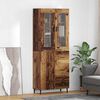 vidaXL Haut Armoire avec tiroir 2 pcs Bois Ancien Bois d'ing&eacute;nierie