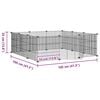 vidaXL Cage pour animaux de compagnie à 12 panneaux avec porte, noire, 35 x 35 cm, acier