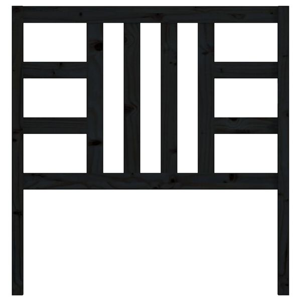 vidaXL Tête de lit Noir 96x4x100 cm Bois massif de pin