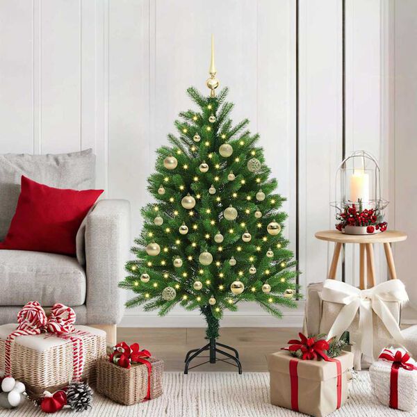 vidaXL Sapin de Noël avec 150 LED avec support Vert 120 cm PE