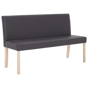 vidaXL Banc 139,5 cm Gris Similicuir