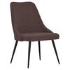 vidaXL Chaises &agrave; manger lot de 4 marron fonc&eacute; tissu