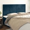 vidaXL T&ecirc;te de lit Bleu fonc&eacute; 160 x 5 x 118/128 cm Velours