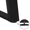 vidaXL Pieds de table basse en U 2 pi&egrave;ces Noir 30 x (30-31) cm Acier