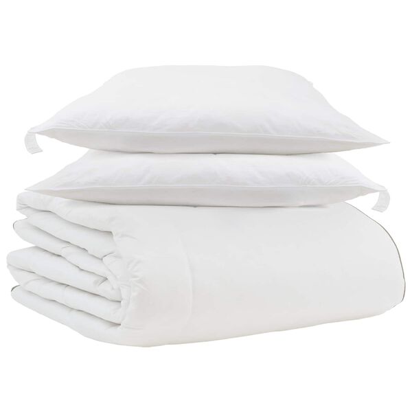 vidaXL Duvet d'hiver avec oreiller 3 pcs Blanc Plume de canard