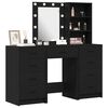 vidaXL Table de Toilette 3 pcs Noir 40 x 41 x 135 cm Bois d'ing&eacute;nierie