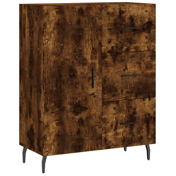 vidaXL Buffet ch&ecirc;ne fum&eacute; 69,5x34x90 cm bois d'ing&eacute;nierie