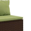 vidaXL Salon de jardin avec coussins 7 pcs marron r&eacute;sine tress&eacute;e
