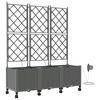 vidaXL Porte-plante de jardin avec irrigation et roues 3 pc Gris clair