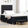 vidaXL Lit &agrave; ressorts avec matelas Noir 120 x 190 cm tissu
