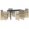 vidaXL Ensemble de salle &agrave; manger pour jardin 5 pc Beige