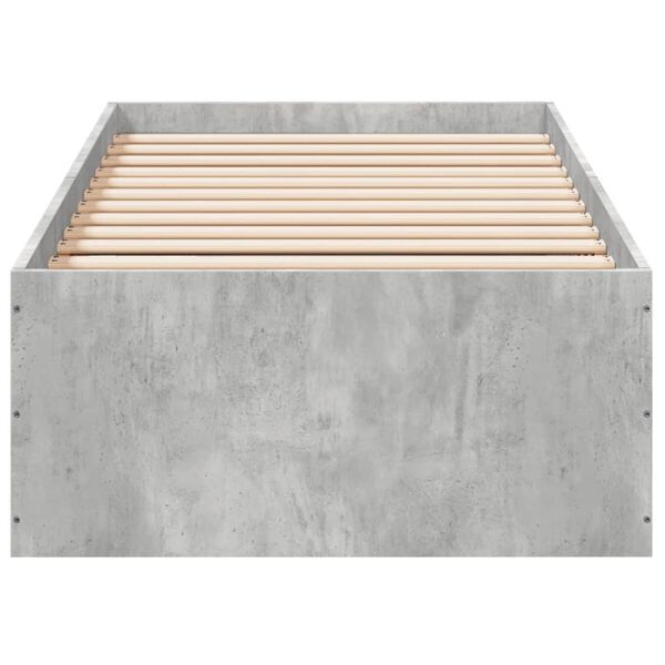 vidaXL Cadre de lit sans matelas gris béton 90x200 cm
