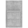 vidaXL Tables de chevet murales 2 pcs Gris b&eacute;ton