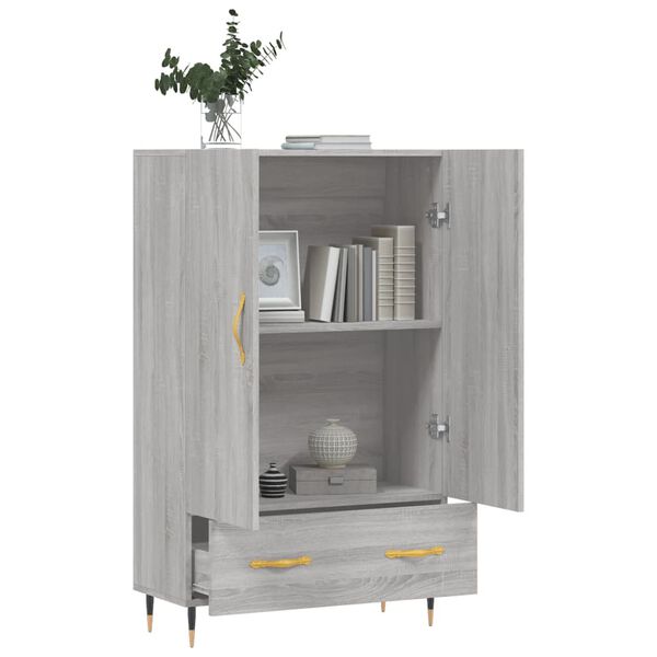 vidaXL Buffet haut sonoma gris 69,5x31x115 cm bois d'ing&eacute;nierie