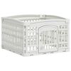 vidaXL Parc pour chien &agrave; 4 panneaux 60 x 60 x 38 cm Plastique Blanc
