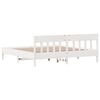 vidaXL Cadre de lit sans matelas blanc 200x200 cm bois massif de pin