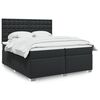 vidaXL Sommier à lattes de lit avec matelas Noir 200x200 cm Similicuir