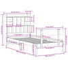 vidaXL Lit biblioth&egrave;que sans matelas 75x190 cm bois de pin massif