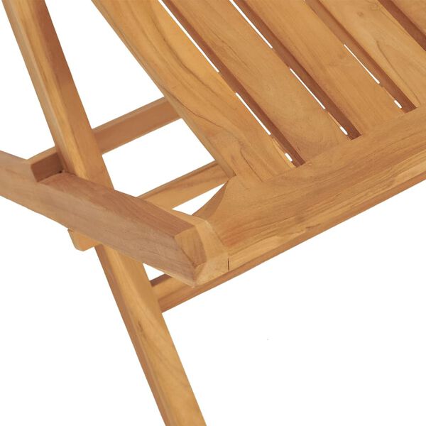 vidaXL Chaises de jardin pliantes lot de 6 47x47x89cm bois massif teck