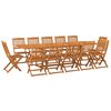 vidaXL Ensemble &agrave; manger de jardin 13 pcs 280x90x75 cm bois d'acacia
