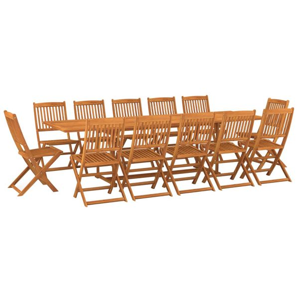 vidaXL Ensemble &agrave; manger de jardin 13 pcs 280x90x75 cm bois d'acacia