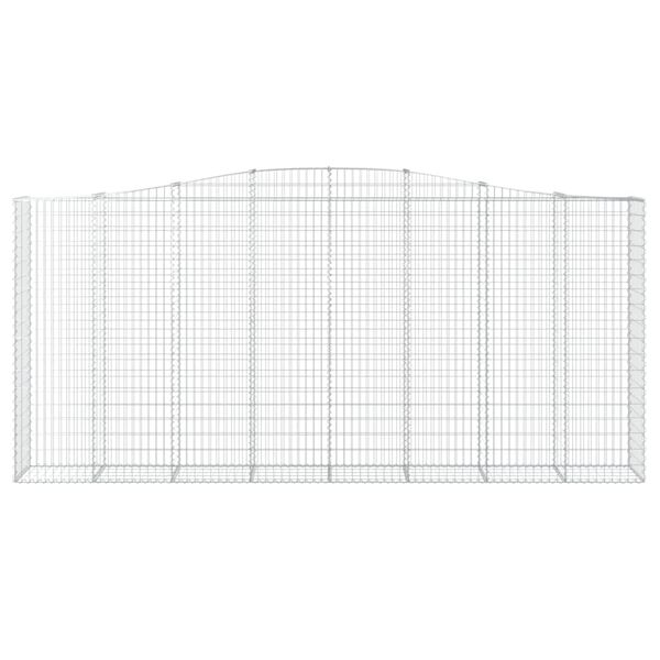 vidaXL Paniers &agrave; gabions arqu&eacute;s 9 pcs 400x50x180/200 cm Fer galvanis&eacute;